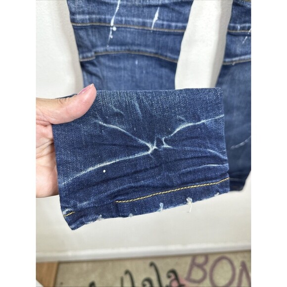 (R7) Embellish Jeans Mens Size 34/33 Biker Distressed Ribbed Paint Spattered - Picture 4 of 15